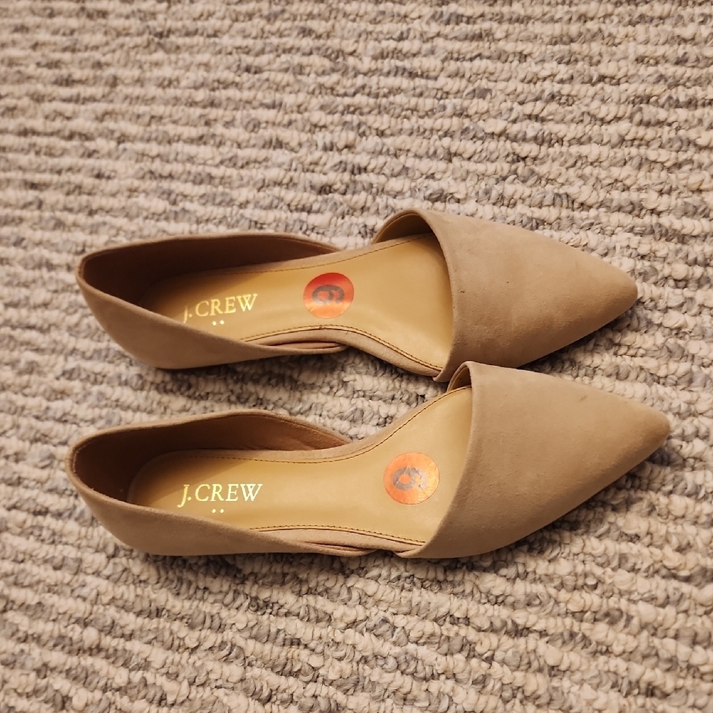 J. Crew Zoe Suede d'Orsay Flats Size 6 - Picture 2 of 5